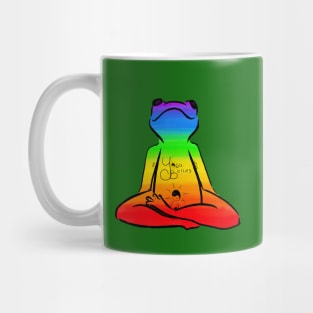 Yoga Bellies Meditation Rainbow Frog Mug